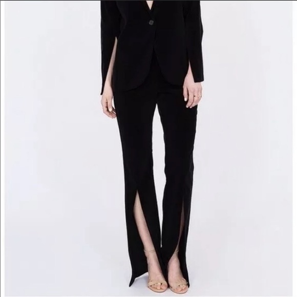 Amanda Uprichard Pants - NWT Amanda Uprichard Velvet Vince Split Leg Pant